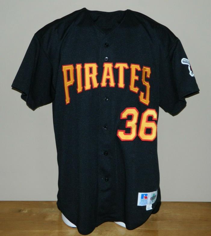 1997 Mark Johnson Game Worn Pittsburgh Pirates ALT Jersey #36 - Rawlings