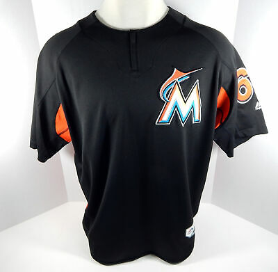 2018 Miami Marlins Nick Maronde #63 Game Issued Black Batting Practice Jersey