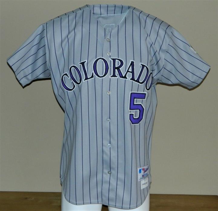 Neifi Perez Game Worn Colorado Rockies Road Jersey #5  - Russell Size 46