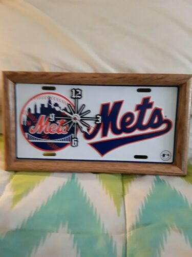 New York Mets License Plate Clock
