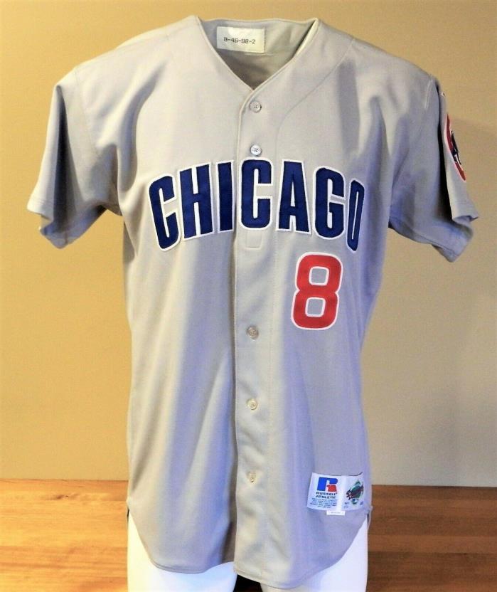 1998 Sandy Martinez (Set 2) Game Worn Chicago Cubs Road Jersey #8 - Russell