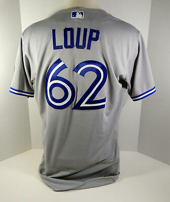 2018 Toronto Blue Jays Aaron Loup #62 Game Issued Grey Jersey 32 Patch