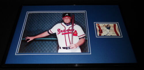 Chipper Jones Framed 11x17 Game Used Jersey & Photo Display Braves