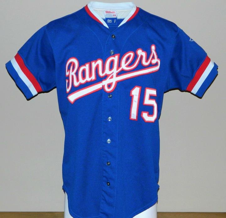 1985 Larry Parrish (Set 1) Game Worn Texas Rangers Road Jersey #15 - Wilson