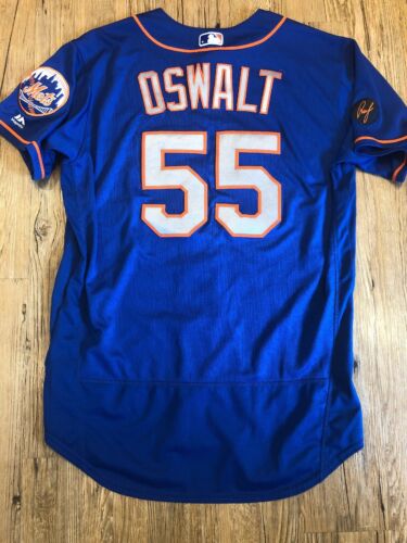 Corey Oswald New York Mets Game Used Jersey Pitched Vs Cardinals And Red Sox