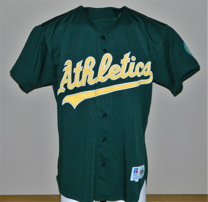1996 Geronimo Berroa Game Worn Oakland A's ALT Jersey #29 - Russell Size 46