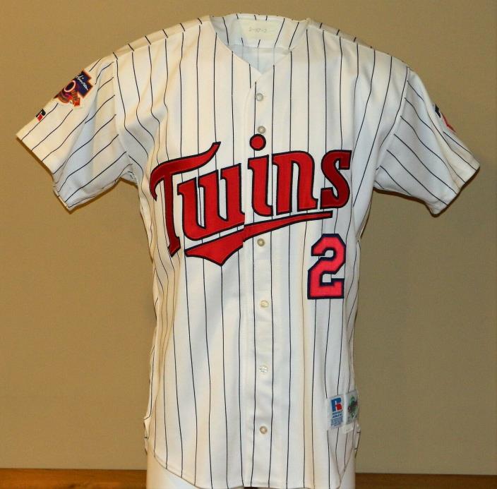 1997 Pat Meares (Set 2) Game Worn Minnesota Twins Home Jersey #2 - Russell