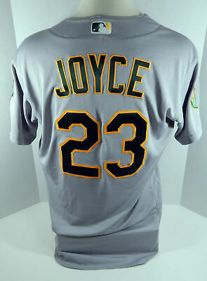 2018 Oakland Athletics A's Matt Joyce #23 Game Issued Grey Jersey 50th Patch