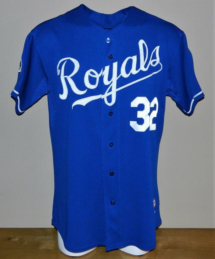 2009 Ron Mahay Game Worn Kansas City Royals ALT Jersey #32 - Majestic Size 48