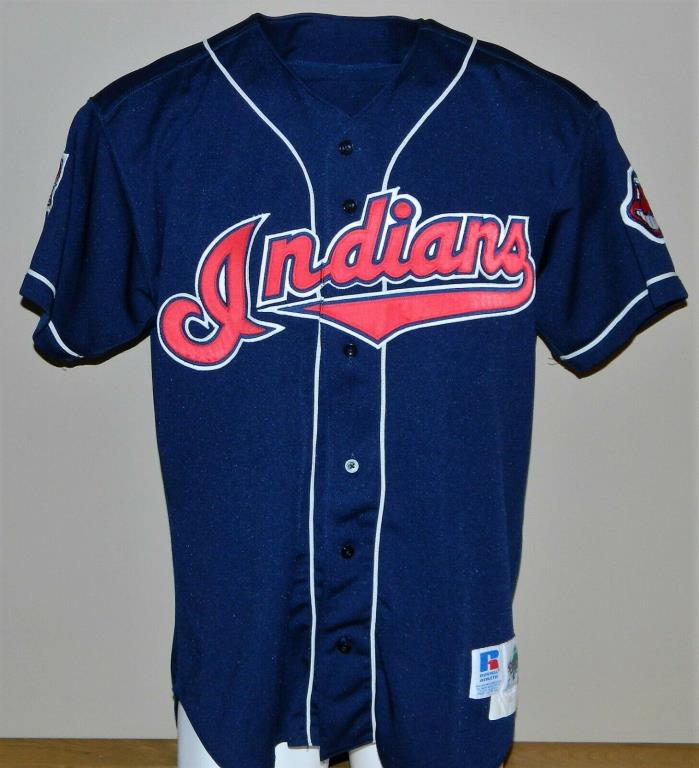 1995 Albie Lopez Game Worn Cleveland Indians ALT Jersey #59 - Russell Size 48