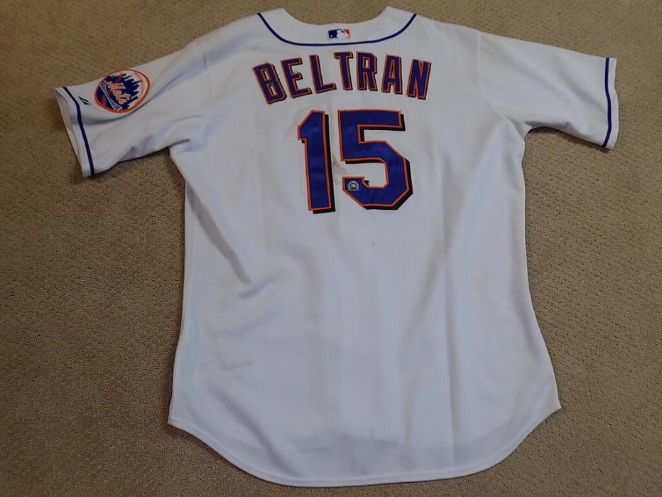Carlos Beltran Game Worn Jersey New York Mets MLB Steiner