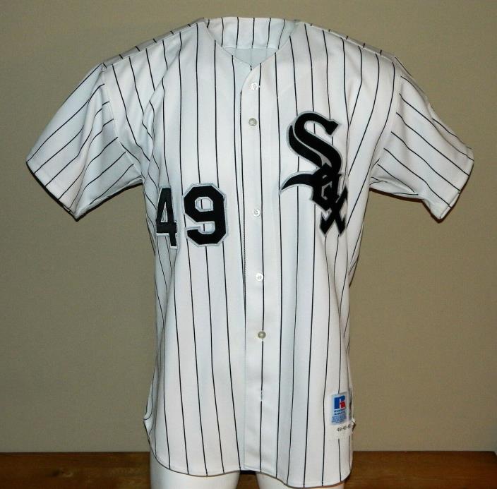 1998 Tony Castillo Game Worn Chicago White Sox Home Jersey #49 - Russell