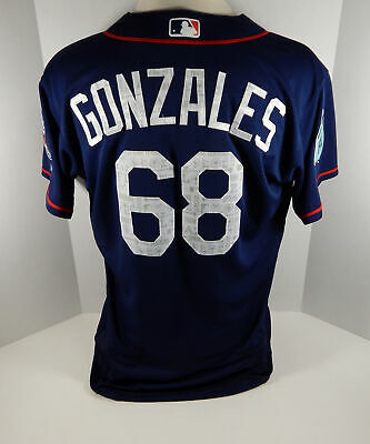2017 Minnesota Twins Benji Gonzales #68 Game Issued Blue Spring Training Jersey