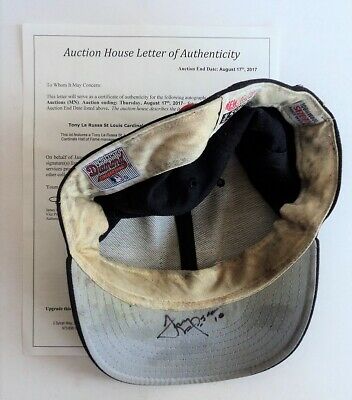 1996 Tony LaRussa Cardinals Game used Cap Autographed