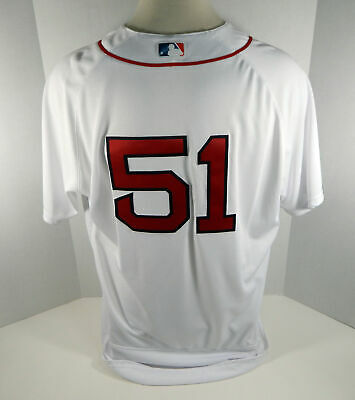 2018 Boston Red Sox Tim Hyers #51 Game Issued Signed White Patriots Day Jersey