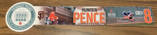 Hunter Pence Game Used Name Plate Giants Fenway Park Red Sox MLB Hologram