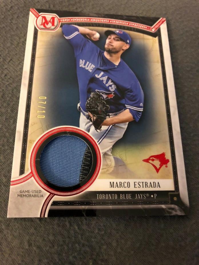 2018 Topps Museum Collection Marco Estrada Jersey Patch Relic Card 7/10