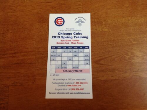 Chicago Cubs 2011 Spring Training Scedule