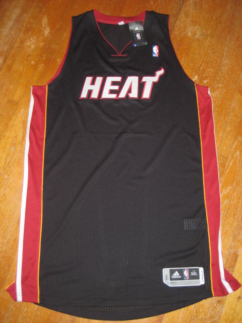 Pro Cut Game Miami Heat NBA blank Adidas Rev 30 black authentic jersey 3XL +2
