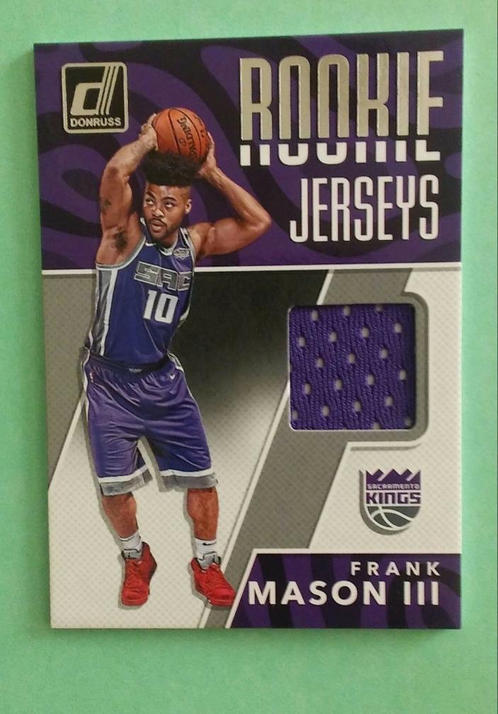 Frank Mason III 2017-18 Donruss ROOKIE JERSEYS #RJ-FM2 Game-Used Jersey Card NBA