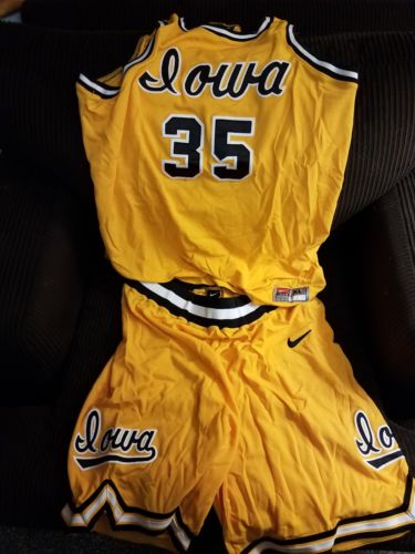 University Of Iowa Hawkeyes Game Used Throwback Basketball Uniform