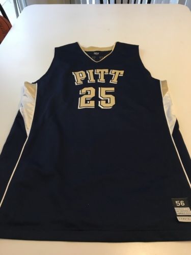 Game Worn Used Pittsburgh Panthers Pitt Basketball Jersey Size 56 #25 Miller