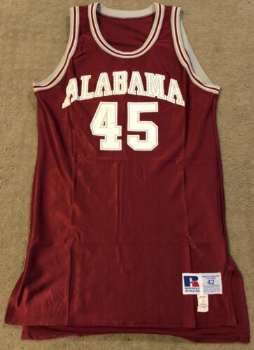 Michael Ansley game worn used Alabama Crimson Tide basketball jersey vtg 1986