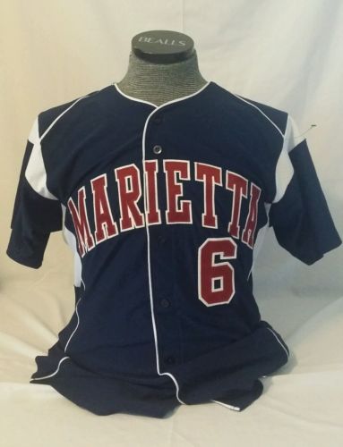 Marietta College Pioneers #6 Baseball Softball Jersey M Medium NWT