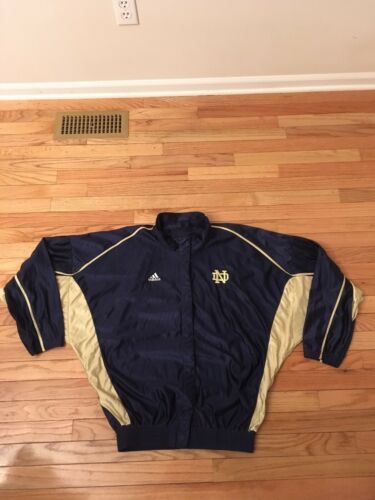 Notre Dame Fighting Irish NCAA Adidas Men's Game Used Basketball Warm Up Jacket