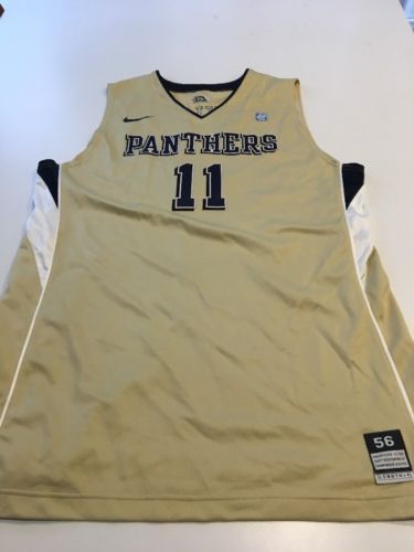 Game Worn Used Pittsburgh Panthers Pitt Basketball Jersey Size 56 #11 Taylor