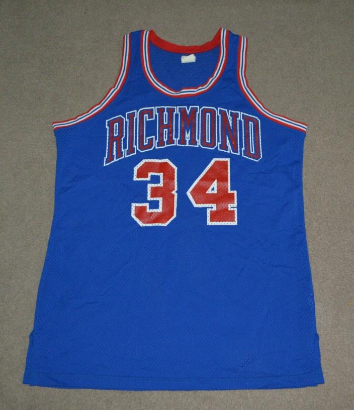 Vtg Richmond Spiders Basketball 1980s-90s Game Worn Used Jersey Sz 46