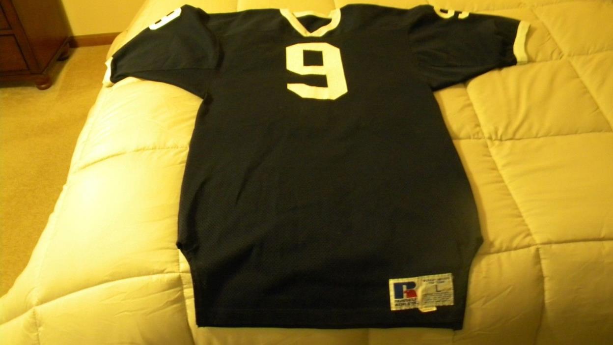 VINTAGE PENN STATE NITTANY LIONS #9 GAME WORN RUSSELL ATHLETIC FOOTBALL JERSEY.