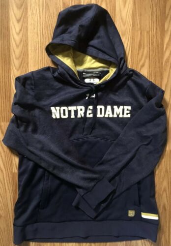 NOTRE DAME FOOTBALL TEAM ISSUED UNDER ARMOUR SWEATSHIRT MEDIUM