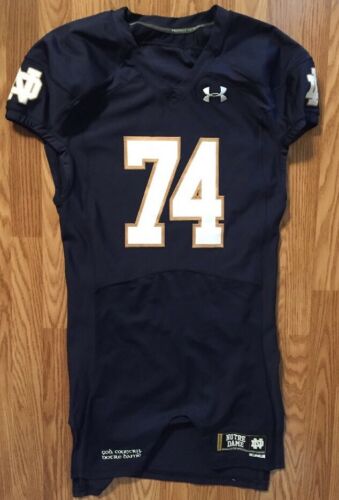 Notre Dame Football 2014 Under Armour Team Issued Home Jersey #74