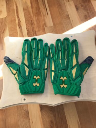 Notre Dame Football Game Used Under Armour Gloves worn in Playoffs Cotton Bowl