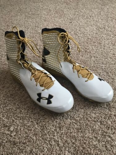 Notre Dame Irish Football Under Armour Team Issued 2016 Cleats Used Size 15 ND