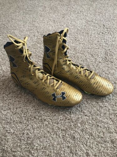 Notre Dame Irish Football Under Armour Team Issued 2015 Cleats New Size 15 ND