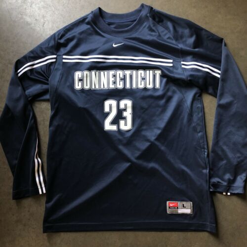 Men's Vintage Nike Team UCONN Huskies Game Worn #23 NCAA Home Soccer Jersey Sz L