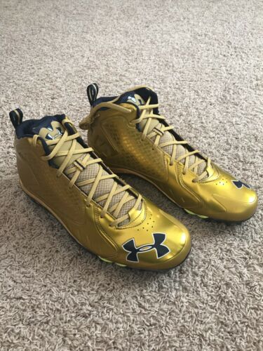 Notre Dame Irish Football Under Armour Team Issued 2015 Cleats New Size 14 ND