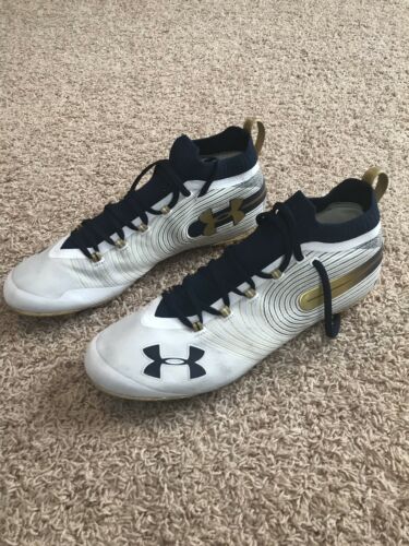 Notre Dame Irish Football Under Armour Team Issued 2018 Cleats Used Size 15 ND