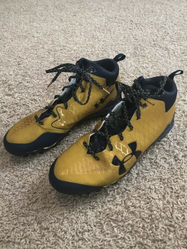 Notre Dame Irish Football Under Armour Team Issued 2017 Cleats Used Size 14 ND