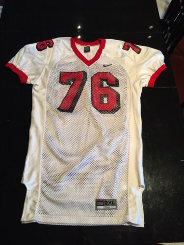 Game Worn Used Fresno State Bulldogs Football Jersey #76 Nike Size XXL