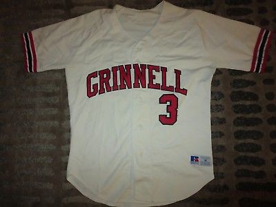Grinnell College Pioneers #3 Baseball Team Game Worn Used Jersey M medium
