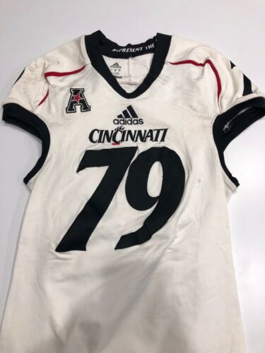 Game Worn Used Adidas Cincinnati Bearcats Football Jersey #79 Size XL