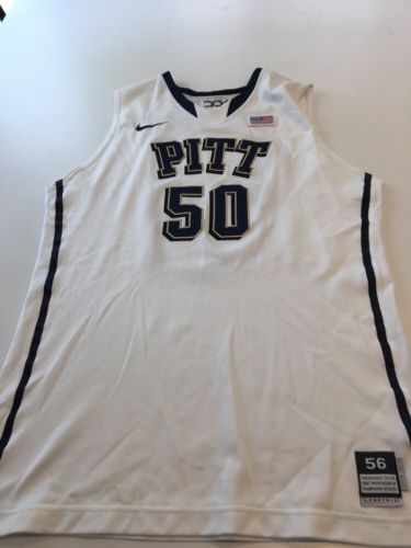 Game Worn Used Pittsburgh Panthers Pitt Basketball Jersey Size 56 #50 Uchebo