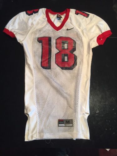 Game Worn Used Fresno State Bulldogs Football Jersey #18 Nike Size Medium