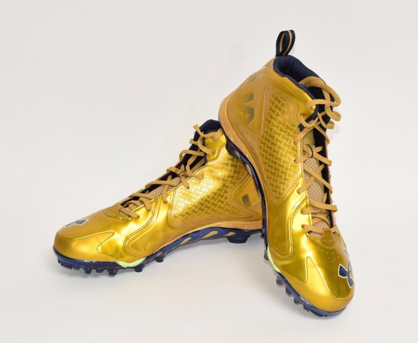 2014/15? Notre Dame Football Team Issued Under Armour Alternate Cleats Size 15