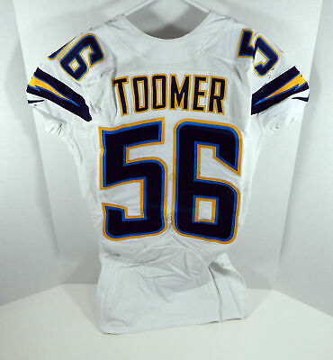 2016 San Diego Chargers Korey Toomer #56 Game Used White Jersey