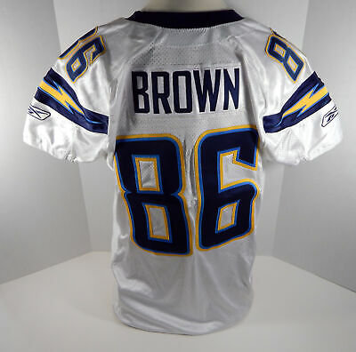 2009 San Diego Chargers Vincent Brown #86 Game Used White Jersey