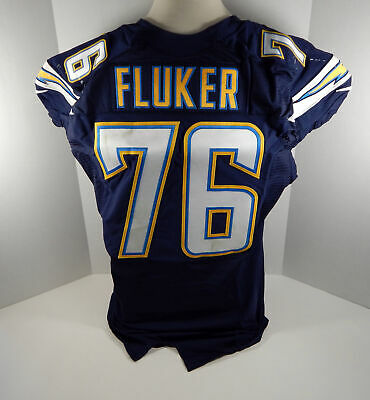 2016 San Diego Chargers D.J. Fluker #76 Game Used Navy Jersey